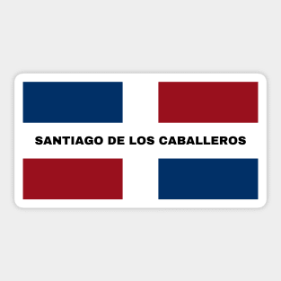 Santiago de los Caballeros City in Dominican Republic Flag Sticker